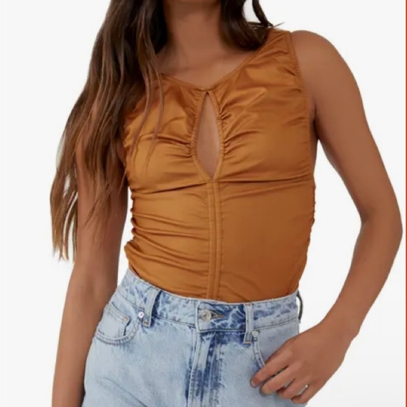 Free People Ride Along Ruched Crop Top - Picture 1 of 7